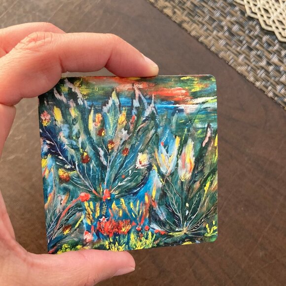 NWT "Sunset Garden" Artisan Magnet - Picture 3 of 4